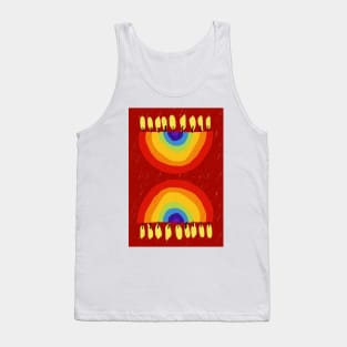 Rainbow Chanukiah Red Print Tank Top